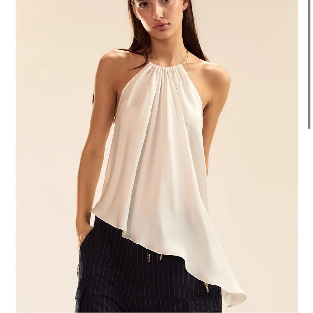 Cynthia Rowley Talita Silk Blouse in White XS